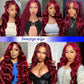 Dewyigs 99j Burgundy Lace Front Wigs Human Hair 30 Inch 13x4 Body Wave Lace Front Wigs Human Hair Pre Plucked 180 Density HD Transparent Red Colored Wigs Human Hair for Women with Baby Hair