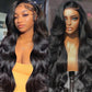 PYY 13x4 HD Lace Front Wig Human Hair, Body Wave Wig with Pre-Plucked Natural Hairline, 250 Density, Raw Human Hair Soft, Full, Glueless Wig for Women, 30 Inch Natural Color