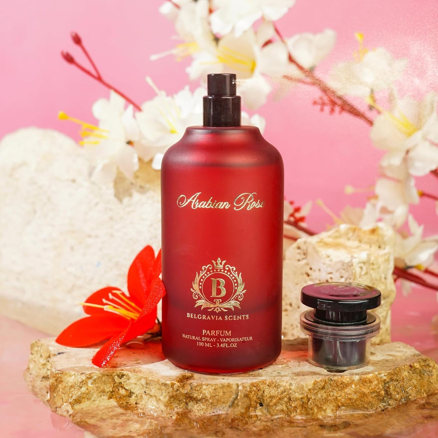 Belgravia Scents Arabian Rose Eau De Parfum 100ml (3.4 oz) - Long-Lasting Fragrance For Women Premium Oil-Based Rose & Saffron Cologne With Patchouli & Darkwoods Luxury Perfume EDP