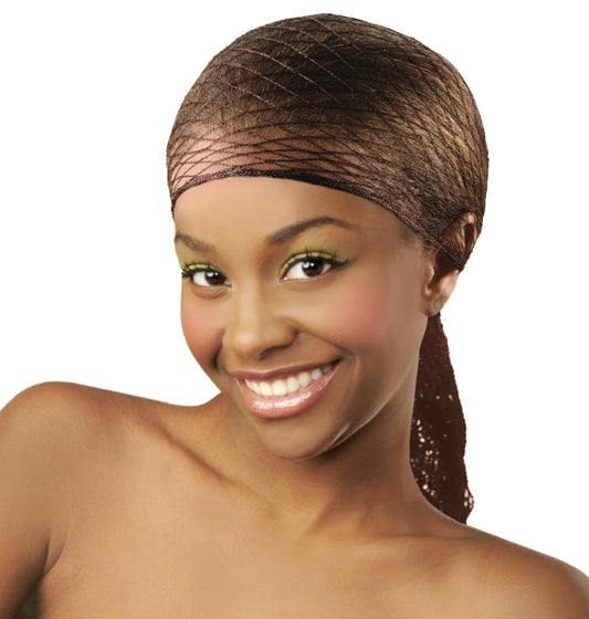 DONNA HAIR CAP AND BONNET Wig Caps for Women Hair Hair Net Cotton Triangle Net, 1PC Brown Color