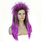 BESTBEL 80s Rocker Punk wig Ombre Purple Wig Rocking Diva Wigs Gothic Hair