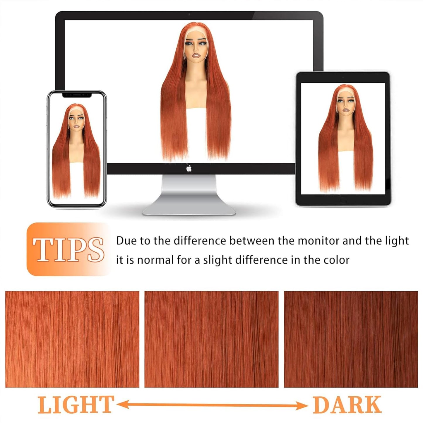 DJFG Ginger Wig Human Hair 13x6 HD Frontal 200% Density Ginger Lace Front Wigs Human Hair Pre Plucked 28 Inch Straight Wigs Human Hair Colored Glueless