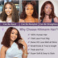 Hihmarm Chocolate Brown Deep Wave Bob Wig Human Hair 13x6 HD Lace Front Wigs Human Hair Pre Plucked Glueless Frontal Wigs 180% Density Short Curly BOB Wigs For Black Women Dark Brown 16 Inch