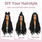 Janyuwool 36" Faux Locs Knotless Braided Wigs Dreadlock Full Double Lace Braid Wig Lace Front Braided Wig for Black Women Human Hair Blended Braids Wig with Baby Hair (Black)
