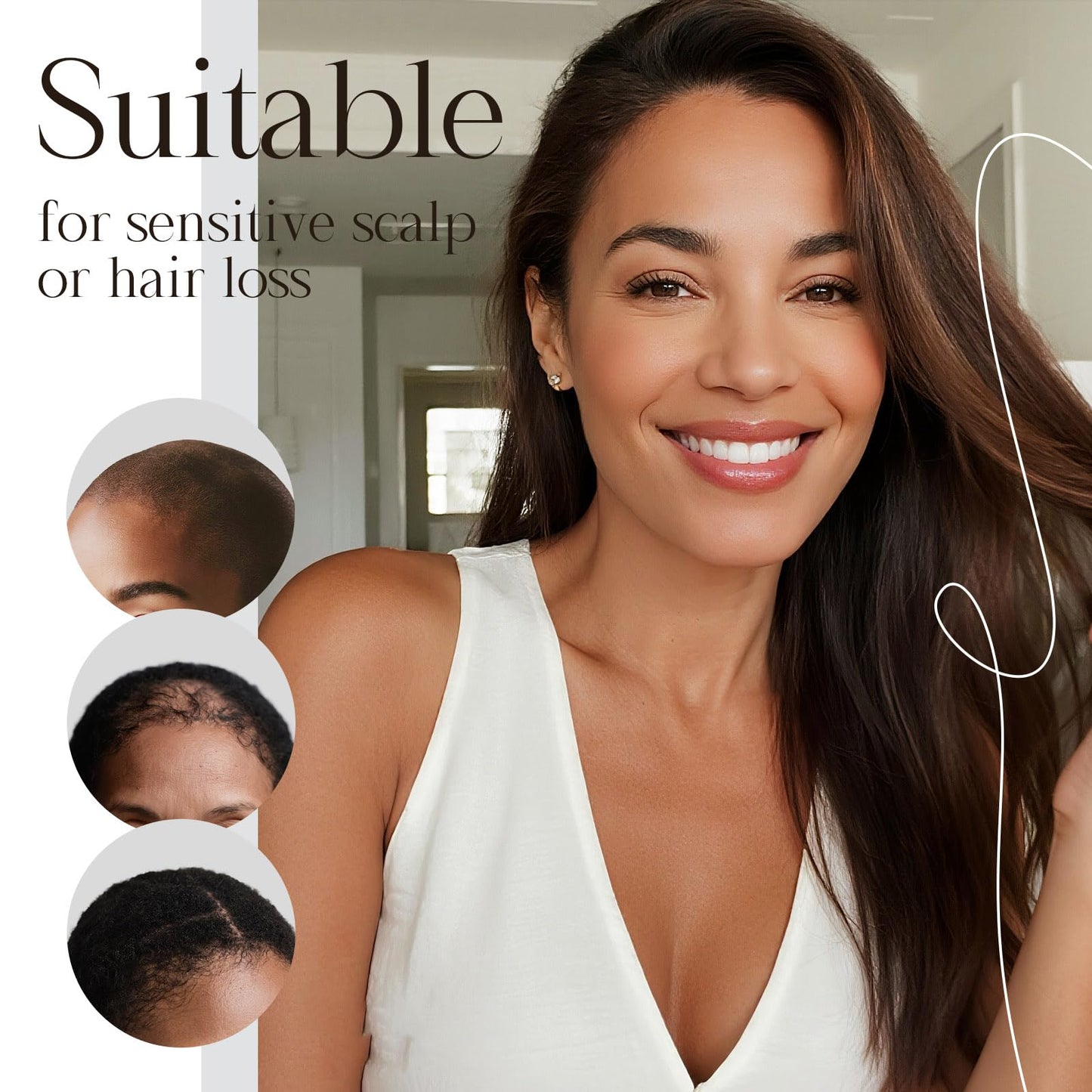 MYKURS Wig Grip Cap with Silicone Strip Non Slip, 2-in-1 Soft Wig Caps to Hold Wig in Place, Brown 2 PCS