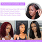 Punmasa 22 inch Bob Wig Human Hair 13x6 Frontal Lace Wig 200% Density HD Lace Front Wigs Human Hair Pre Plucked Short Curly Human Hair Wigs for Black Women Natural Black
