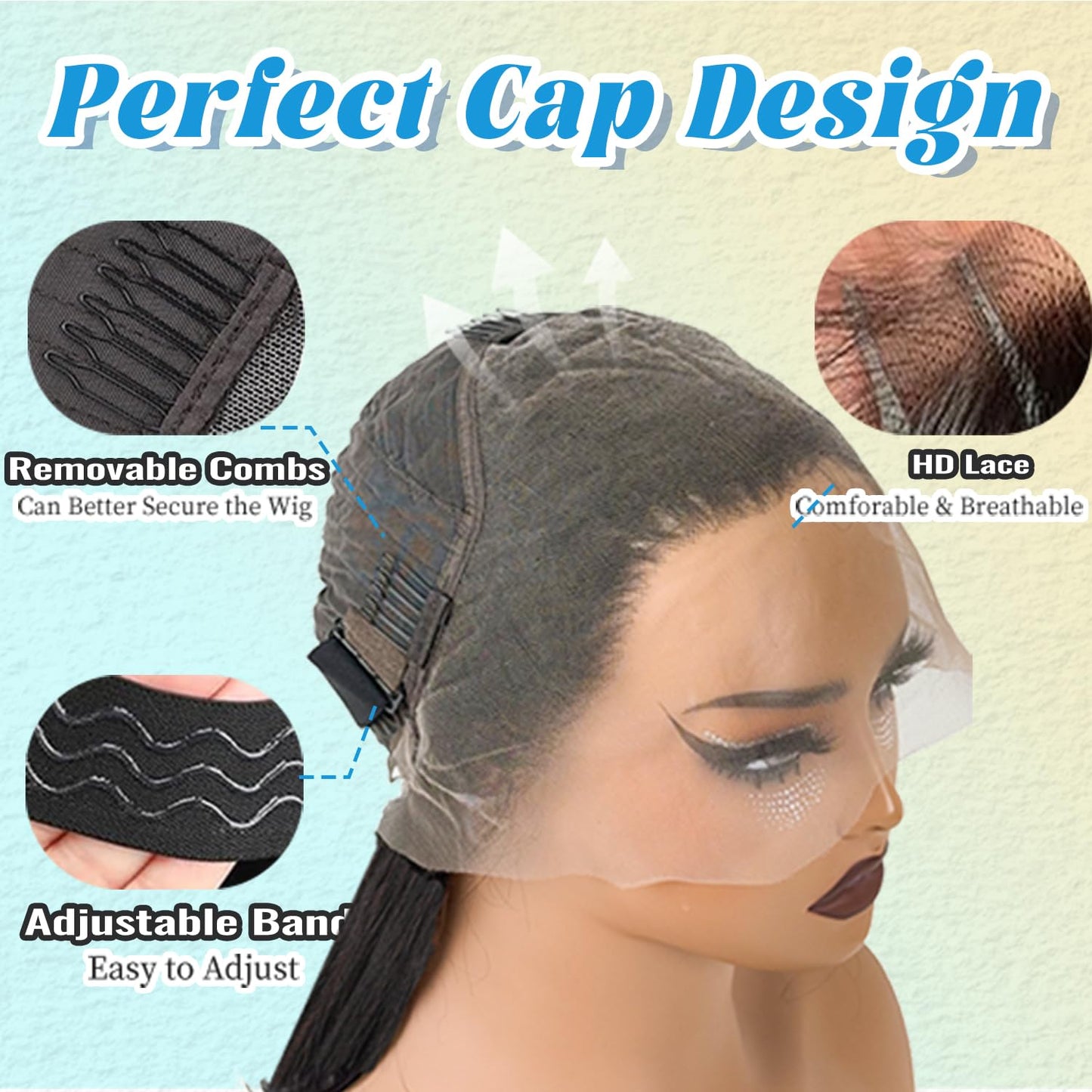 YFOXI Bob Wig Human Hair 13x4 Straight Lace Front Wigs Human Hair 150% Density Glueless Wigs Human Hair Pre Plucked Straight Bob Wigs for Black Women (14 Inch,Natural Black)