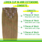 LORIEN Clip in Hair Extensions Real Human Hair, 18 Inch 100g, 6 Medium Brown, Clip in 100% Brazilian Remy Human Hair Extensions 8pcs Per Set with 18 Clips Double Weft