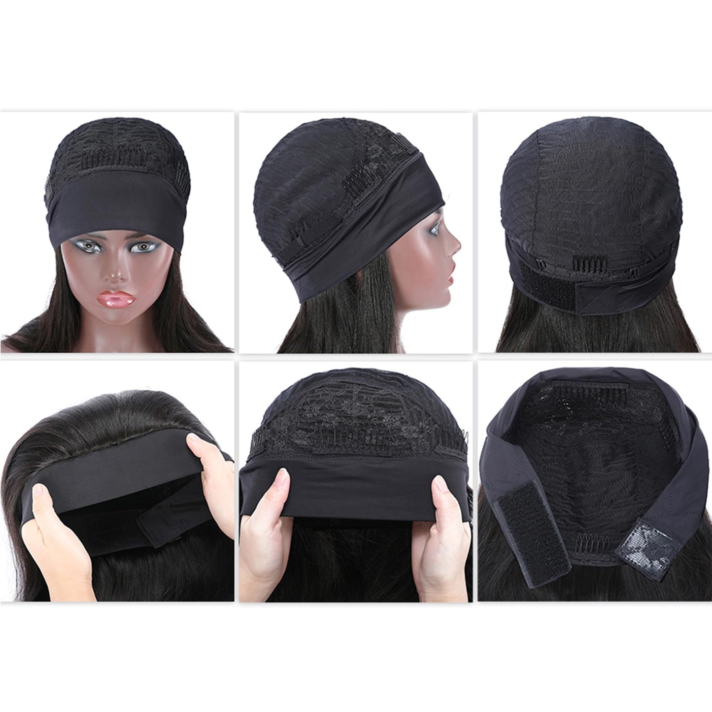 Celiarita Body Wave Headband Wig Human Hair 18 Inch Chocolate Brown Machine Made #4 Chocolate Brazilian Virgin Human Hair Wigs Glueless Body Wave Headband Half Wigs for Black Women