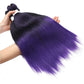 Purple Braiding Hair Pre Stretched 24 inch 3 Packs Braiding Hair Soft Yaki Texture, No Itch, Hot Water Setting Synthetic Hair Extensions for Braids (24in,1B/Purple)