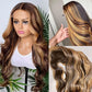 Loyom Highlight Ombre Lace Front Wig Human Hair Pre Plucked 13x4 HD Transparent 4/27 Honey Blonde Lace Frontal Wigs For Women with Baby Hair 200 Destiny Body Wave Lace Front Wigs Human Hair 32 Inch