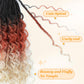 Yewell 9 Packs Goddess Box Braids Crochet Hair Boho Crochet Box-Braids With Curly Ends Crochet-Hair For Black Women, 12 Inch Pre Looped Bohemian Crochet Box-Braid (12Inch 9 Packs,1B/30/613)