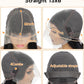 Ruibor 13x6 Lace Front Wigs Human Hair Pre Plucked Straight Wigs Human Hair 200 Density Glueless HD Lace Frontal Wigs No Tangle Tiny Knots Black Wig Soft Heat-Resistant Invisilbe Hairline 20 Inch