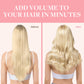 GOO GOO Clip in Hair Extensions Real Human Hair, Remy Human Hair Extensions Clip ins for Women, Natural Human Hair, 14inch 120g 7Pcs, 613R Bleach Blonde
