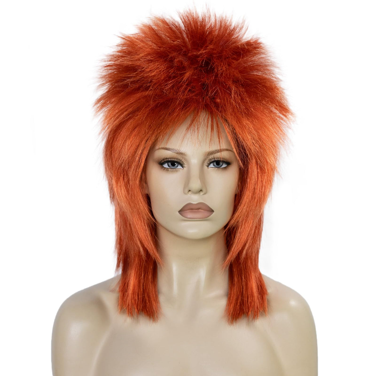 BESTBEL 80s Wig Ginger Mullet Wig Rocking Diva Wigs Funny Rocker Punk Hair