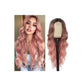 YruYptpaln Deep Wave Lace Front Wigs Wigs Glueless Wear And Go Wet and Wavy Lace Front Wigs Middle Part Wigs for White Women(Pink, One Size)