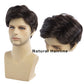 Baruisi Men Wigs Short Brown Wig Synthetic Heat Resistant Natural Halloween Cosplay Hair Wig