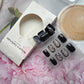 Black Press on Nails Short Square Fake Nails with Designs Black Vine Acrylic False Nail Kits Glossy Full Cover Spring Winter Glue on Nails with Rhinestone Artificial Stick on Nail for Women 24PCS