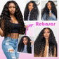Deep Wave Human Hair Bundles 12 14 16 Inch Curly Bundles Human Hair Weave 100% Unprocessed Brazilian Virgin Remy Hair Wet and Wavy Hair Extensions for Women Natural Black Raw Weft