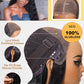 Sunber 4C Kinky Edges Water Wave Human Hair Wigs with Drawstring Bye Bye Knots Pre Cut 7x5 HD Lace Front Water Wave Glueless Wigs Put On and Go Pre Bleached Knots 180% Density 14Inch Beginner friendly