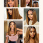 Nadula 13X4 HD Honey Brown Piano Highlight Bob Straight Drawstring Wig Human Hair - Pre Everything Glueless Ombre Bob Lace Front Wig with Ear Tape - Ready to Go Short Blunt Bob Wig 10inch