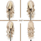 SAPPHIREWIGS 13×4 Body Wave Lace Front Wig for Women Highlight Ash Blonde with White Tips Pre Plucked Hairline Long Wavy Synthetic Wigs for Daily Party Use 26inch