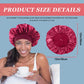 4PCS Silk Bonnet for Sleeping,Hair Wrap Satin Bonnets Shower Cap for Black Women Men, Elastic Wide Band Hair Bonnet Cap for Sleeping Curly Hair(Black & Wine Red & Purple & Brown)