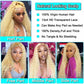 WPPIKK 613 Lace Front Wig Human Hair 180 Density Blonde Wig Human Hair Wet and Wavy Wigs for Black Women Glueless HD Lace Frontal Wigs (22 Inch)