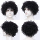 BECUS 8 Inch Afro Wig for Black men Short Kinky Curly Human Hair Wigs for Black Men Short African American Male Afro Wig (Natural Spiral Black #1B)