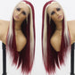 ANDRIA 13X4 HD Lace Front Wigs Straight Hair Glueless Lace Wigs 200% Density Blonde and Red Long Straight Natural Wig Pre Plucked Lace Frontal Wigs With Baby Hair For Black Women 26 Inches