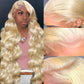 Resore 613 13x6 Lace Front Wig Human Hair 30 Inch 200 Density 613 Wig HD Transparent Lace 613 Human Hair Wig Body Wave Blonde Lace Front Wigs Human Hair for Women