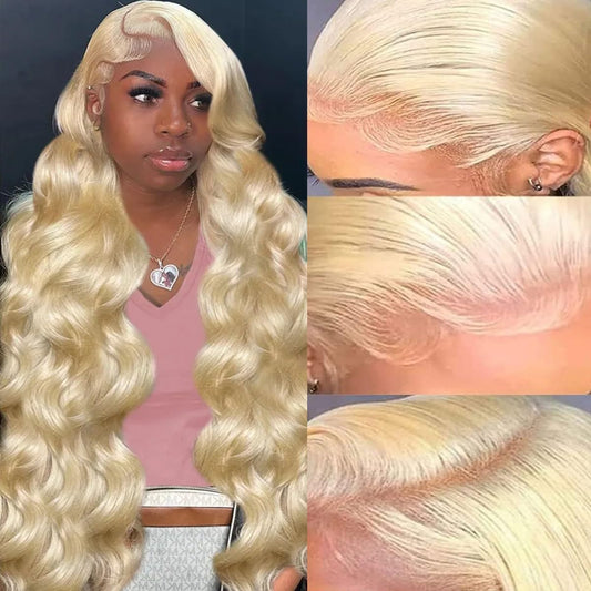 Resore 613 13x6 Lace Front Wig Human Hair 30 Inch 200 Density 613 Wig HD Transparent Lace 613 Human Hair Wig Body Wave Blonde Lace Front Wigs Human Hair for Women