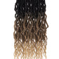 Goddess Locs Crochet Hair 6Packs 24Inch Pre-looped Crochet locs,Soft Locs with Curly Ends Dreadlocks Wavy Faux Crochet Locs Synthetic Crochet Braids Hair Extensions 72locs(24'', 1B/30/27)