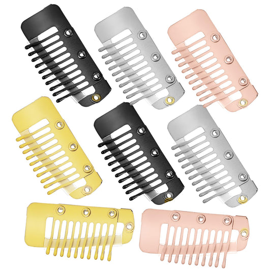 CRILSTYLEO 8pcs Wig Pin to Secure Wig Hair Extension Clips Beret Clips Hair Extension Clip Tools Wig Making Clip Kit Hair Extensions Clip Pin Chunni Clips with Safety Pins Wig Clips Metal
