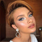 Usexy Hair Pixie Cut Lace Front Wigs Human Hair 0T30 Color 13x4x1 Lace Front Wigs Human Hair Short Bob Wigs Straight Lace Front Pixie Cut Wigs For Black Women