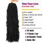 7 Packs Soft Locs Crochet Hair Pre Looped Faux Locs Crochet Braids Goddess Locs Dreadlocs Synthetic Hair For Black Women (1B, 24 Inch (Pack of 7))