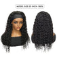 olimaruly Headband Wig Human Hair Deep Wave Natural Black 180% Density None Lace Front Human Hair Glueless Wigs for Black Women (14 Inch)