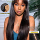 Sunber Bye Bye Knots 7x5 Lace Front Glueless Fluffy Natural Loose Wave Curtain Bangs Wig 180% Density Human Hair Wigs Pre Plucked Invisible Knots Pre Everything 3S Ready to Wear 16Inch