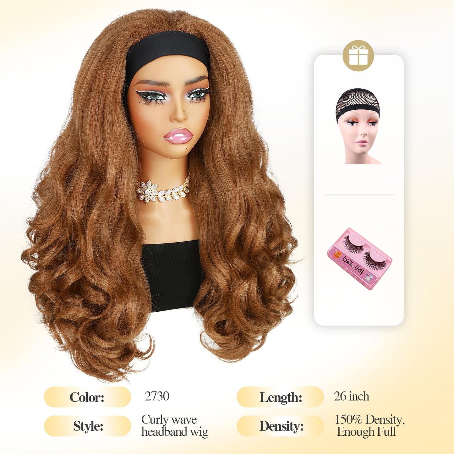 Quantum Love Yaki Curly Headband Wigs for Black Women Kinky Straight Black Headband Curly Ends Synthetic Wear and Go Glueless half Wig with Headbands Attached