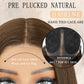 NOSTALGIA Brown Wear and Go Glueless Wigs Pre Plucked Pre Cut for Beginners Synthetic Lace Front Wigs For Woman Long layered Straight 3 Seconds to Wear