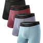BAMBOO COOL Men's Ultra Breathable Underwear,No Riding Up Boxer Briefs with ComfortFlexible Waistband,Multipack