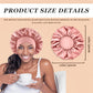 4PCS Silk Satin Bonnets for Black Women & Men - Elastic Wide Band Hair Wrap Cap for Curly Hair - Shower Cap for Sleeping (Blush Pink，Black, Peacock Blue, Purple)