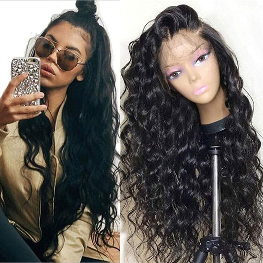 SISIFIRE Deep Wave Lace Front Wigs 13x4 Body Wave Lace Front Wigs for Women Synthetic HD Lace Front Wig Pre Plucked Natural Hairline Glueless Frontal Wigs for Women