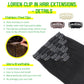 LORIEN Clip in Hair Extensions Real Human Hair, 24 Inch 120g, 1 Jet Black, Clip in 100% Brazilian Remy Human Hair Extensions 8pcs Per Set with 18 Clips Double Weft