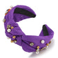Danumei Halloween Headband Spooky Knotted Headbands for Women Gothic Boo Hairband Twist Wide Hair Accessories for Costume Party