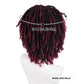 GNIMEGIL Mens Dreadlock Wig Ombre Wine Red Curly Male Fake Dreads Loc Short Braided Wig with Bangs Realistic Twist Rasta Wigs Halloween Costume