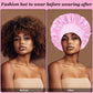 4PCS Satin Hair Bonnet for Sleeping,Bonnets for Black Women Men,Silk Bonnet for Sleeping,Hair Wrap Cap for Curly Hair,Elastic Wide Band Hair Bonnet Shower Cap (Black & Blue & Pink & Purple)
