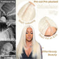 BrownBomb Blonde Wear and Go Glueless Wigs Pre Plucked Pre Cut for Beginners 613 Synthetic Lace Front Wigs With Bangs Long Straight layered Wigs HD Lace 26 Inch 3 Seconds to Wear for Beginners