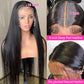 tobasew 13x6 Straight Lace Front Wigs Human Hair 200 Density HD Transparent Lace Frontal Human Hair Wigs for Women Glueless Wig Pre Plucked 28 Inch