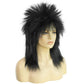 BESTBEL Black Mullet Wig Rocker Punk Hair Gothic 80s Wig Rocking Diva Wigs